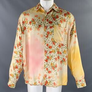 MARNI Size M Distressed Floral Long Sleeve Long Sleeve Shirt